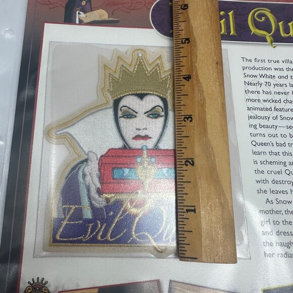 Willabee & Ward Disney Evil Queen Collectible Patch & Facts Card 1937 Snow White - Picture 3 of 4